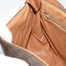 CELINE Macadam Canvas Shoulder Bag PVC Leather Brown Gold Auth fm4980-20