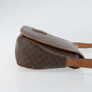 CELINE Macadam Canvas Shoulder Bag PVC Leather Brown Gold Auth fm4980-3