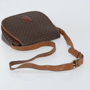 CELINE Macadam Canvas Shoulder Bag PVC Leather Brown Gold Auth fm4980-7