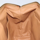 CELINE Macadam Canvas Pouch PVC Leather Brown Gold Auth fm4982-17