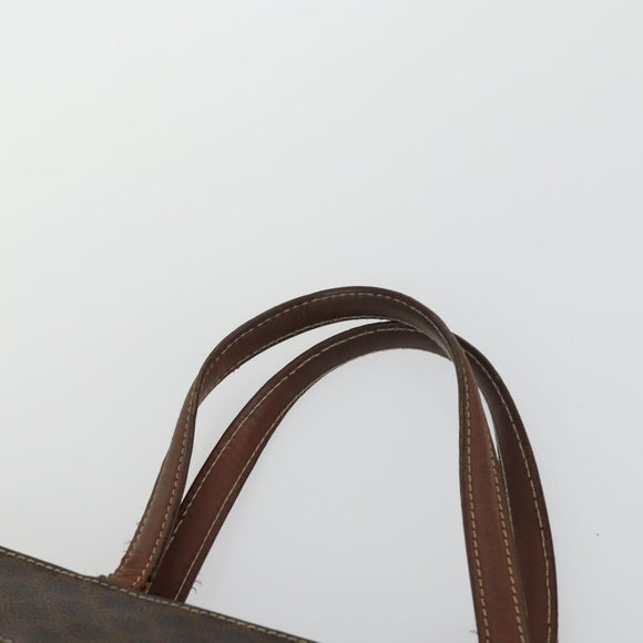 CELINE Macadam Canvas Shoulder Bag PVC Leather 3 Set Red Brown Auth fm4983