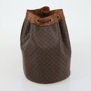 CELINE Macadam Canvas Shoulder Bag PVC Leather 3 Set Red Brown Auth fm4983-16