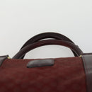 CELINE Macadam Canvas Shoulder Bag PVC Leather 3 Set Red Brown Auth fm4983-6