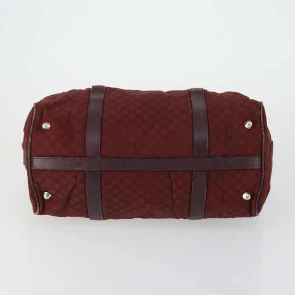 CELINE Macadam Canvas Shoulder Bag PVC Leather 3 Set Red Brown Auth fm4983