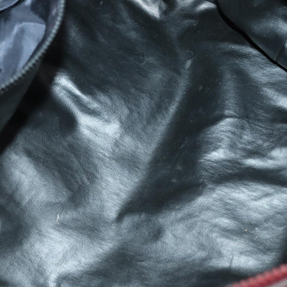 CELINE Macadam Canvas Shoulder Bag PVC Leather 3 Set Red Brown Auth fm4983