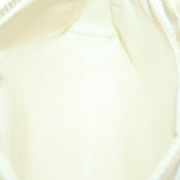 CELINE Macadam Canvas Clutch Bag PVC Leather 4 Set Beige White Auth fm4984