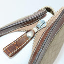 CELINE Macadam Canvas Clutch Bag PVC Leather 4 Set Beige White Auth fm4984-7