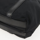 PRADA Tote Bag Nylon Leather Black Silver Auth fm4986-10