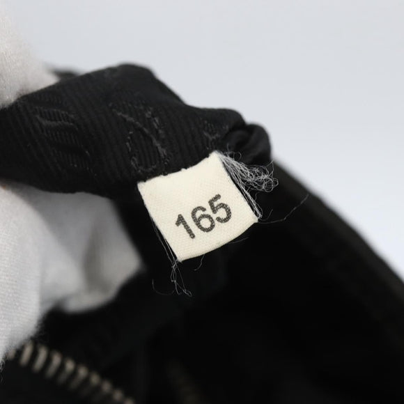 PRADA Tote Bag Nylon Leather Black Silver Auth fm4986