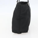 PRADA Tote Bag Nylon Leather Black Silver Auth fm4986-5