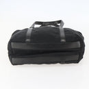 PRADA Tote Bag Nylon Leather Black Silver Auth fm4986-9