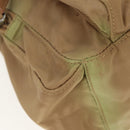 PRADA Shoulder Bag Nylon Khaki Silver Auth fm4987-14