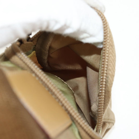 PRADA Shoulder Bag Nylon Khaki Silver Auth fm4987