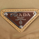 PRADA Shoulder Bag Nylon Khaki Silver Auth fm4987-20