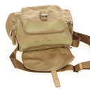 PRADA Shoulder Bag Nylon Khaki Silver Auth fm4987-10