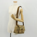 PRADA Shoulder Bag Nylon Khaki Silver Auth fm4987-30