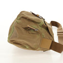 PRADA Shoulder Bag Nylon Khaki Silver Auth fm4987-4