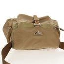 PRADA Shoulder Bag Nylon Khaki Silver Auth fm4987-6
