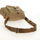 PRADA Shoulder Bag Nylon Khaki Silver Auth fm4987-7