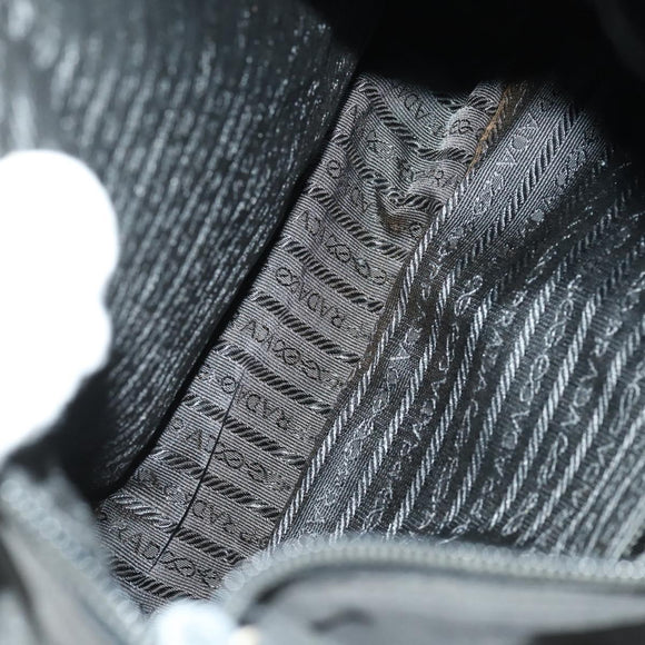 PRADA Hand Bag Nylon Canvas 6 Set Black Beige Red Auth fm4988