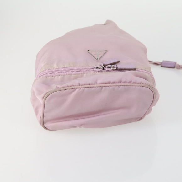 PRADA Hand Bag Nylon Canvas 6 Set Black Beige Red Auth fm4988