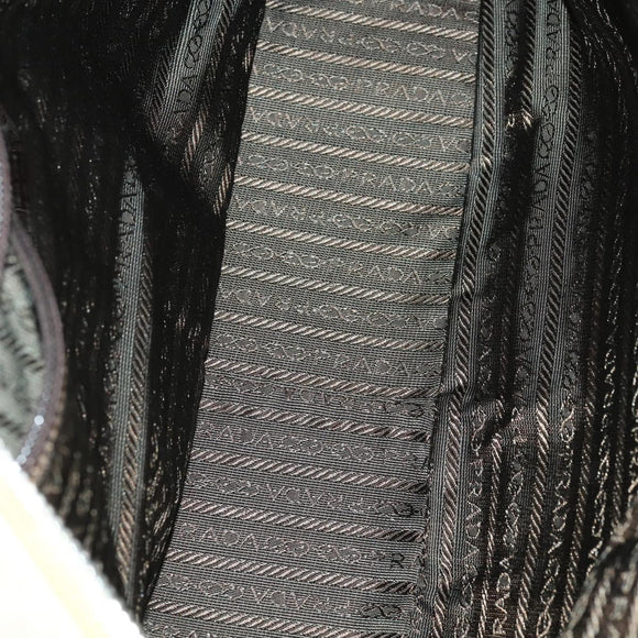 PRADA Hand Bag Nylon Canvas 6 Set Black Beige Red Auth fm4988