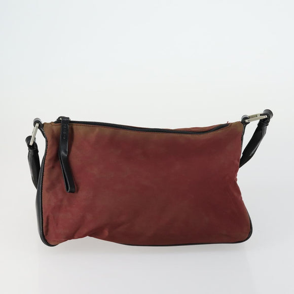 PRADA Hand Bag Nylon Canvas 6 Set Black Beige Red Auth fm4988