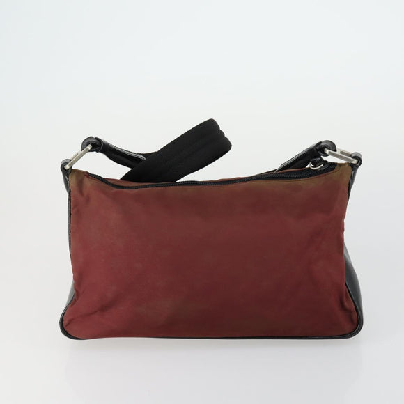 PRADA Hand Bag Nylon Canvas 6 Set Black Beige Red Auth fm4988