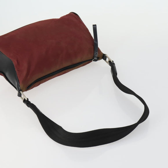 PRADA Hand Bag Nylon Canvas 6 Set Black Beige Red Auth fm4988