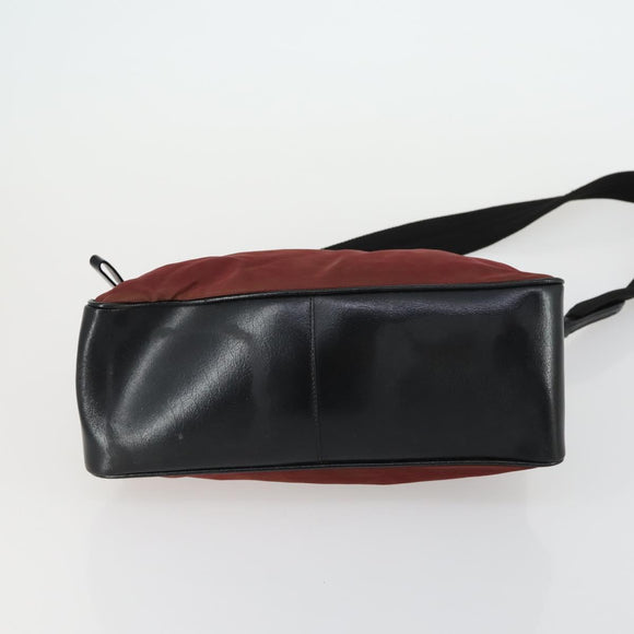 PRADA Hand Bag Nylon Canvas 6 Set Black Beige Red Auth fm4988