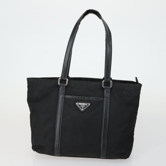 PRADA Hand Bag Nylon Canvas 6 Set Black Beige Red Auth fm4988