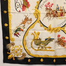 HERMES Carre 90 Scarf Silk 2 Set Blue Black Auth fm4989-11