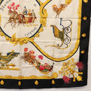 HERMES Carre 90 Scarf Silk 2 Set Blue Black Auth fm4989-12