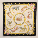 HERMES Carre 90 Scarf Silk 2 Set Blue Black Auth fm4989-13