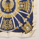 HERMES Carre 90 Scarf Silk 2 Set Blue Black Auth fm4989-6