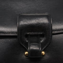 HERMES Dolly Shoulder Bag Leather Black Gold Auth fm4990-14