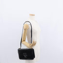 HERMES Dolly Schultertasche Leder Schwarz Gold Auth fm4990-22