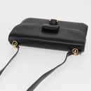 HERMES Dolly Shoulder Bag Leather Black Gold Auth fm4990-6