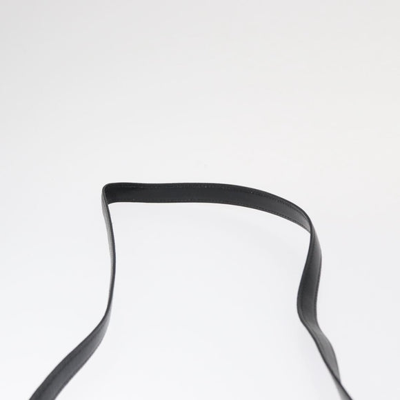 HERMES Dolly Shoulder Bag Leather Black Gold Auth fm4990