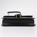 HERMES Dolly Shoulder Bag Leather Black Gold Auth fm4990-9