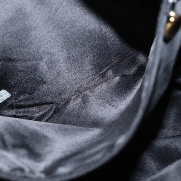 CHANEL COCO Mark Chain Shoulder Bag Leather Black Gold CC Auth fm4991