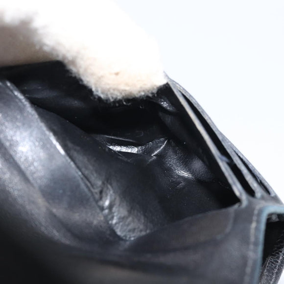 CHANEL Wallet Caviar Skin Black Gold CC Auth fm4996