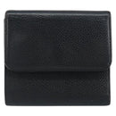 CHANEL Wallet Caviar Skin Black Gold CC Auth fm4996-2