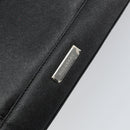 BURBERRY Nova Check Hand Bag Leather Black Silver Auth fm5001-17