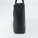 BURBERRY Nova Check Hand Bag Leather Black Silver Auth fm5001-4