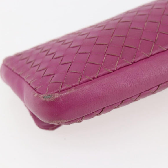 BOTTEGA VENETA INTRECCIATO Pouch Leather Pink 233813 Auth fm5005