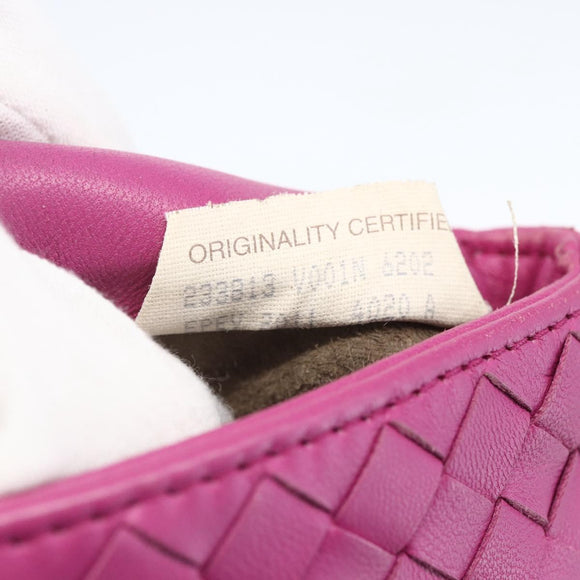 BOTTEGA VENETA INTRECCIATO Pouch Leather Pink 233813 Auth fm5005