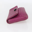 BOTTEGA VENETA INTRECCIATO Pouch Leather Pink 233813 Auth fm5005-3