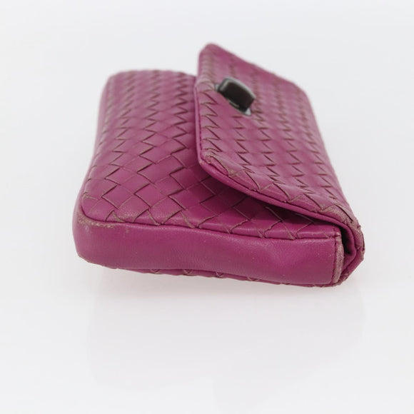 BOTTEGA VENETA INTRECCIATO Pouch Leather Pink 233813 Auth fm5005
