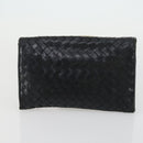 BOTTEGA VENETA INTRECCIATO Bag Leather Nylon 3 Set Beige Black Auth fm5006-10